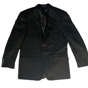 BERT PULITZER BLACK DOUBLE BREASTED CLASSIC WOOL BLEND BLAZER